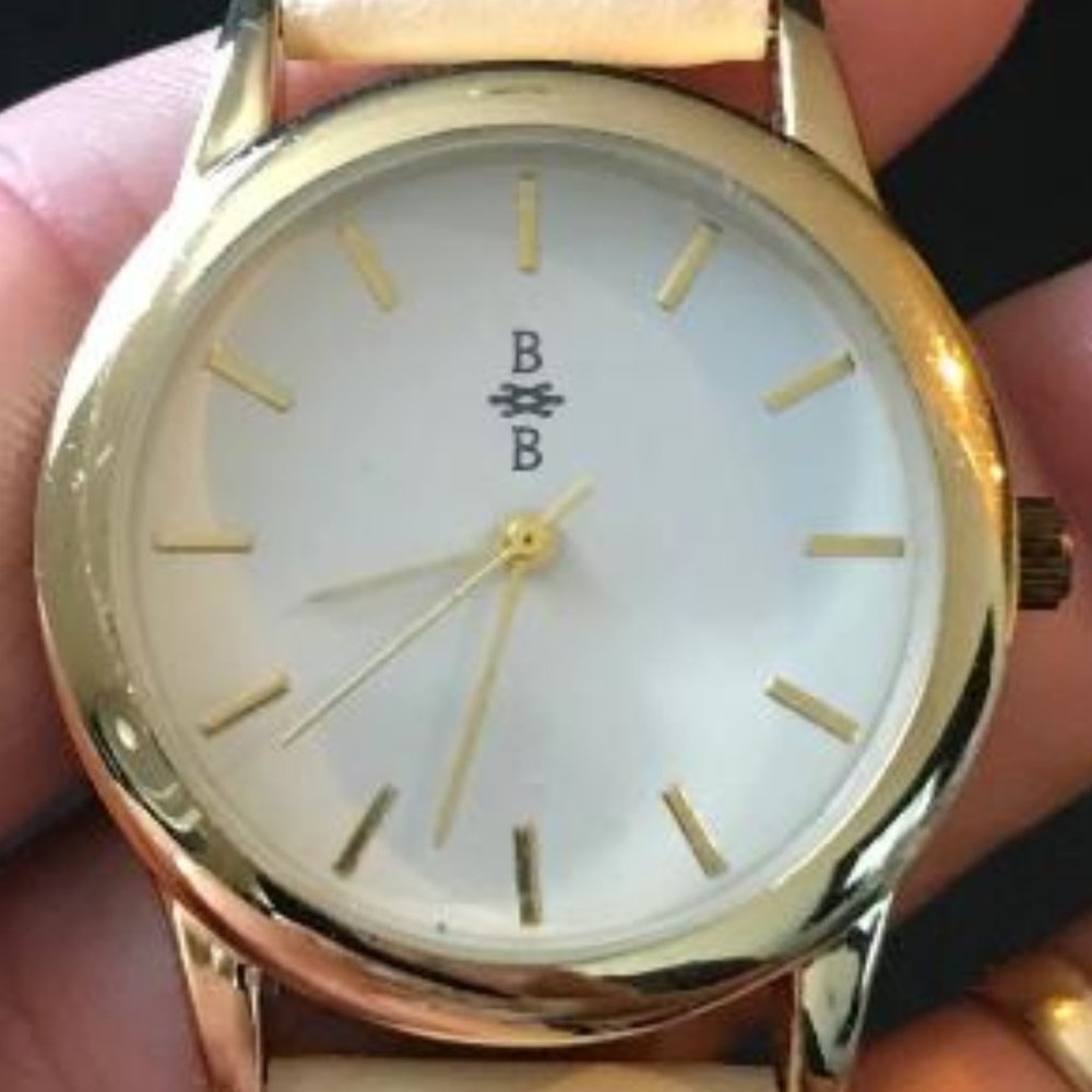 BB Gold-Tone & Cream Colored Watch - Picture 6 of 6